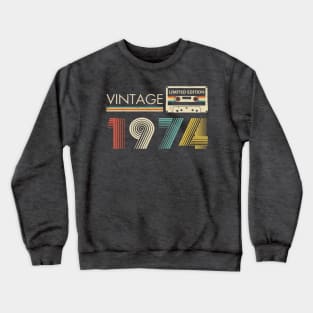 Vintage 1974 Limited Edition Cassette Crewneck Sweatshirt